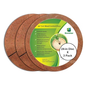 0.3 in. x 24 in. Coconut Fibers Mulch Tree Ring Protector Mat (3-Pack)