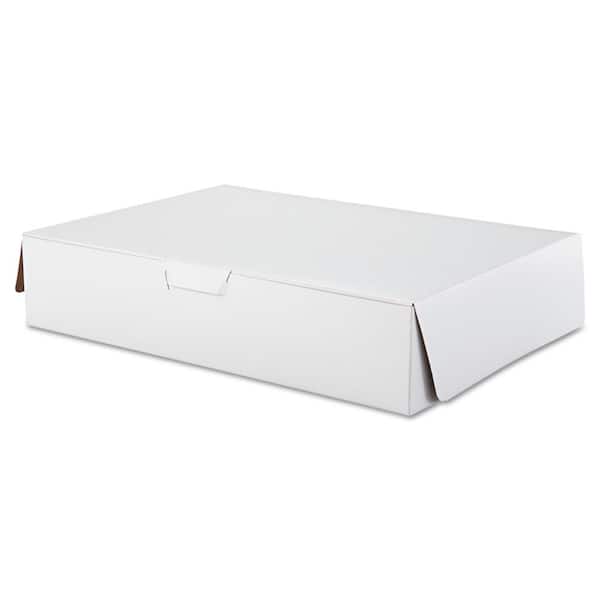 SCT 19 in. x 14 in. x 4 in. White Tuck-Top Bakery Boxes (50-Carton)