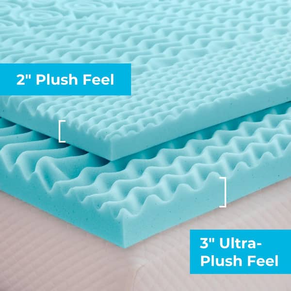 Linenspa 3 Inch Gel Infused Memory Foam Mattress Topper – Cooling Mattress  Pad – Ventilated and Breathable – CertiPUR Certified - Queen
