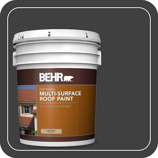5 gal. Black Flat Multi-Surface Exterior Roof Paint