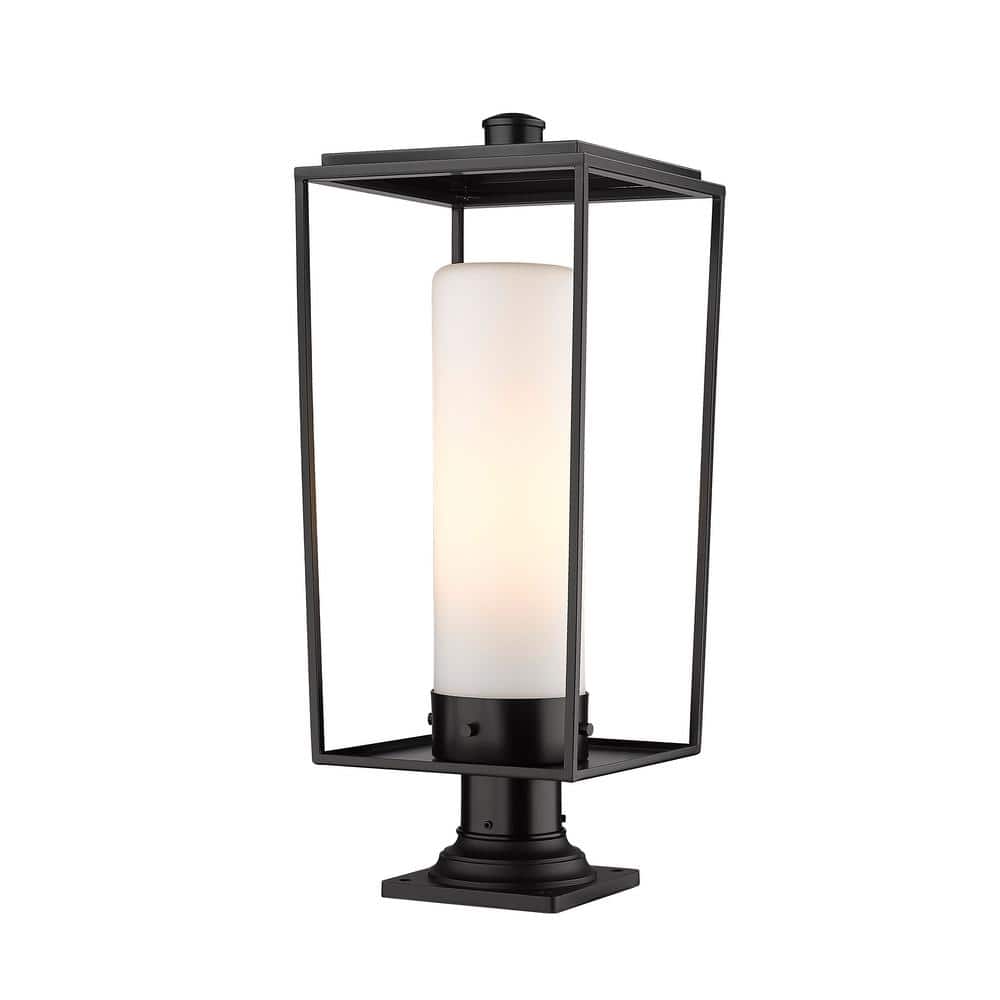 Sheridan 24 .5 in 1 Light Black Aluminum Hardwired Outdoor Weather Resistan