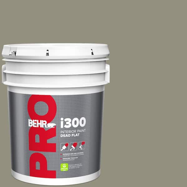 BEHR PRO 5 gal. #N350-5 Muted Sage Dead Flat Interior Paint