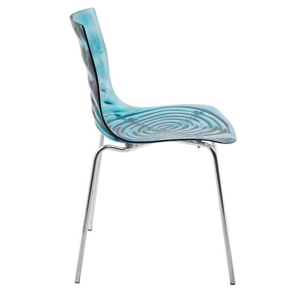 Blue plastic clearance dining chairs