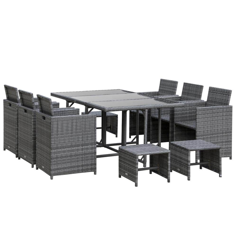 12 seater rattan dining set