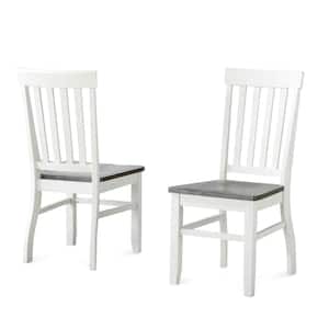 Caylie Ivory And Driftwood Solid wood Side Chair (Set of 2)