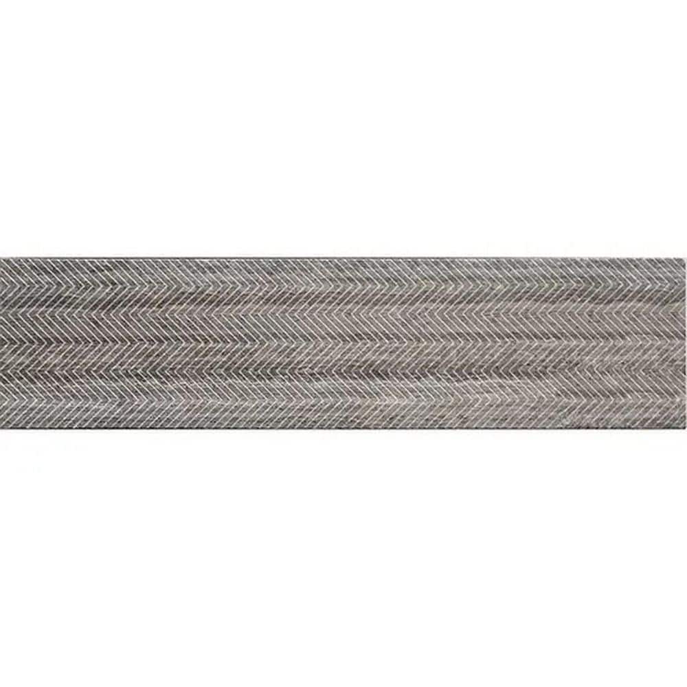 Artisana 3x12 in. Wooden Grey Textured Etched Chevron Elongated Subway Tile (5 sq ft/case, 20-Pack) price history on PriceWatchPro