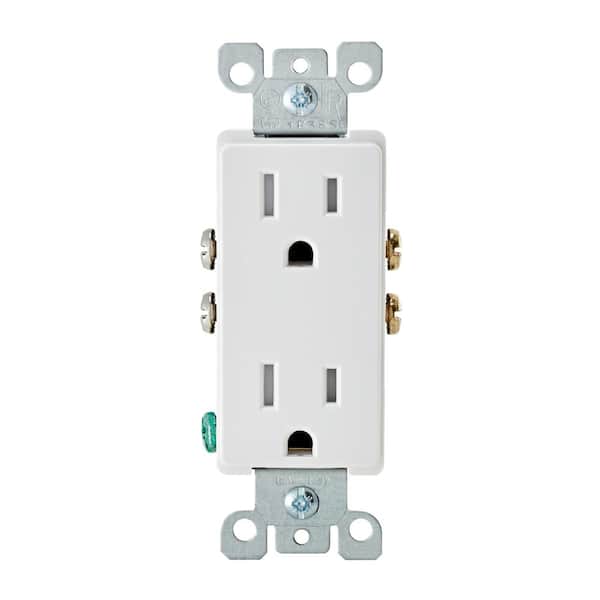 15 Amp Tamper Resistant Decora/Rocker Outlet, White Bulk Pack (100 pack)-T5325-PPW