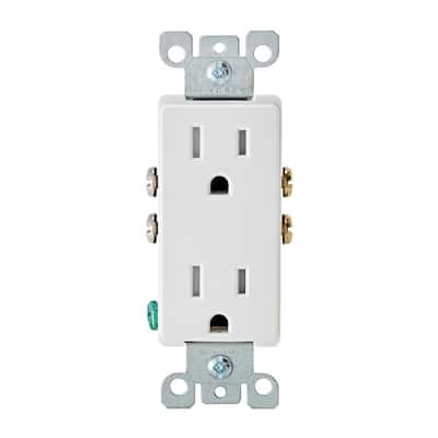 Decora 15 Amp 125 V Tamper Resistant Duplex Outlet/Receptacle, White (1-Pack) T5325-DW