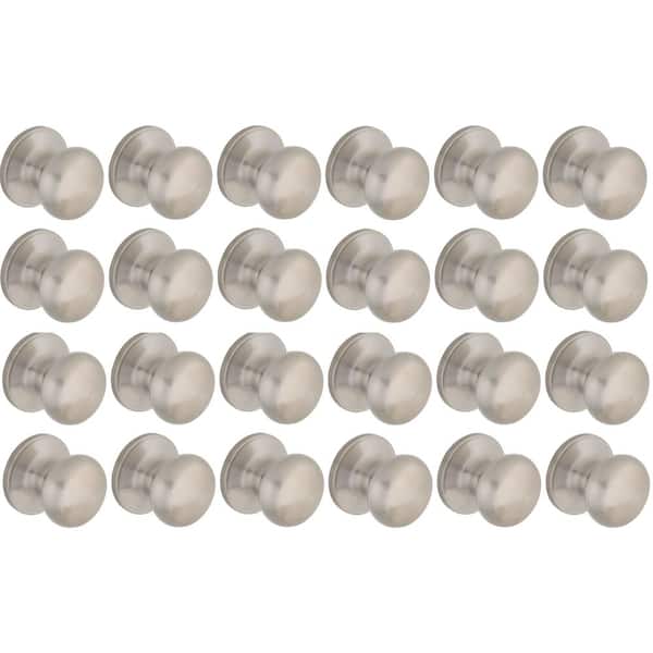 Round Satin Nickel Hall/Closet Door Knob (24-Pack)