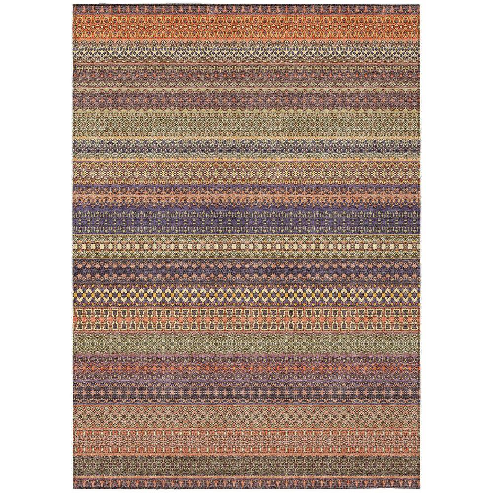 Orange 5 ft. x 8 ft. Woven Striped Polyester Rectangle Indoor/Outdoor Area Rug price history on PriceWatchPro