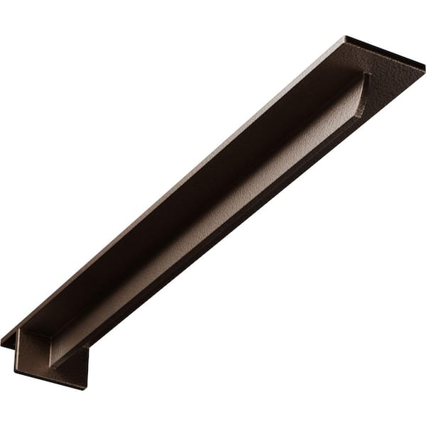 Ekena Millwork 3 in. x 2 in. x 24 in. Steel Hammered Dark Bronze Heaton Bracket