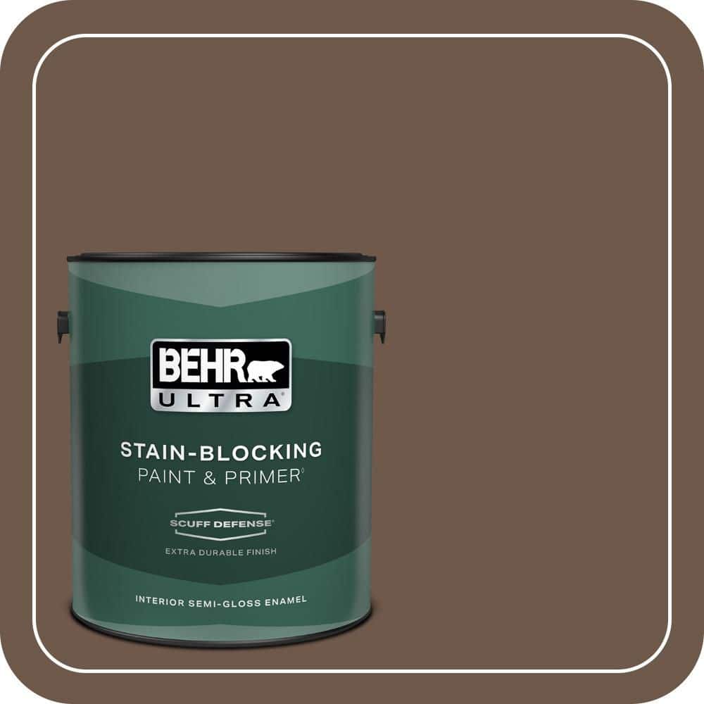 1 gal. #N230-7 Rustic Tobacco Extra Durable Semi-Gloss Enamel Interior Paint & Primer price history on PriceWatchPro