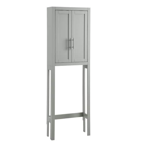 Costway Bathroom Wall Mount Storage Cabinet Single Door W/height Adjustable  Shelf Grey : Target