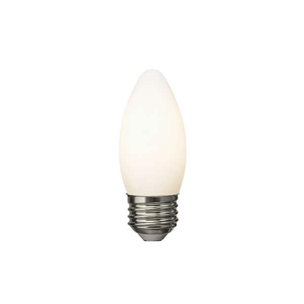 Generation Lighting 4-Watt Equivalent B11 Shape E26 Base Bright White (3000K) Dimmable Frosted LED Light Bulb (1-Pack)