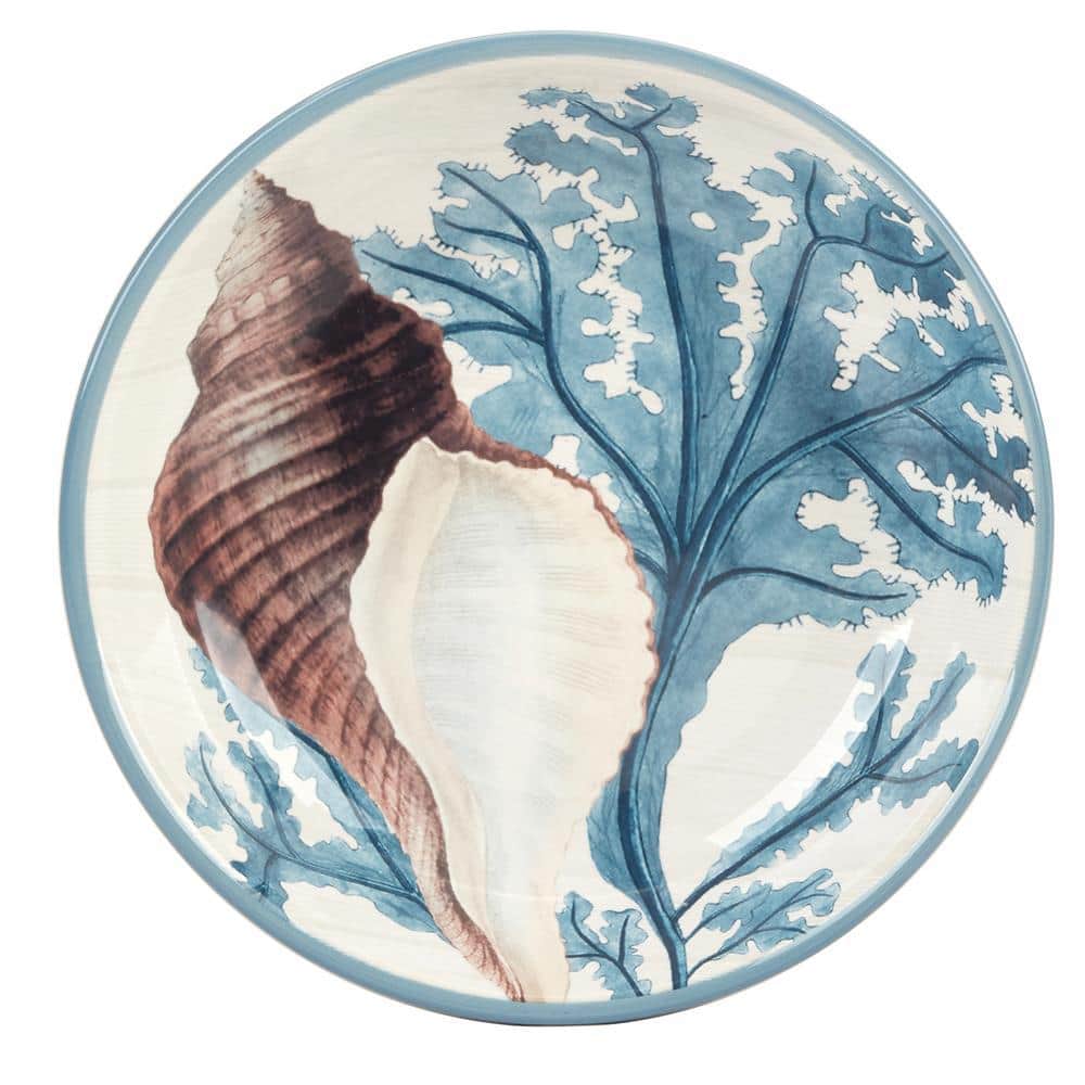 Coastal Blue Ceramic Soup Bowls Set of Four