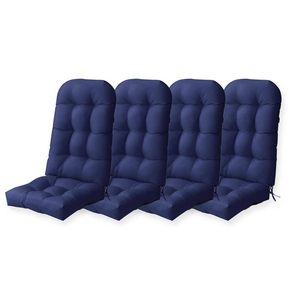 4-Piece Outdoor Adirondack Chair Cushions with Ties 50 in. x 20 in. x 4 in. Replacement Patio Chair Cushion in Navy Blue price history on PriceWatchPro
