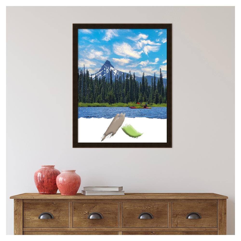 Espresso Brown Satin Wood Wall Picture Frame 30" x 24"