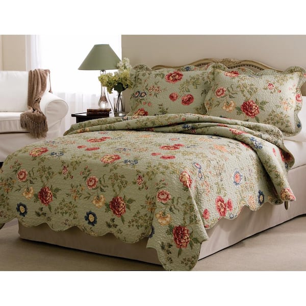 American Traditions Edens Multiple Floral Twin Quilt