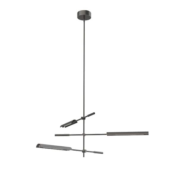 ALORA Astrid 3 Head 1 Light 14-Watt Metal Shade/Urban Bronze Integrated LED Pendant Light