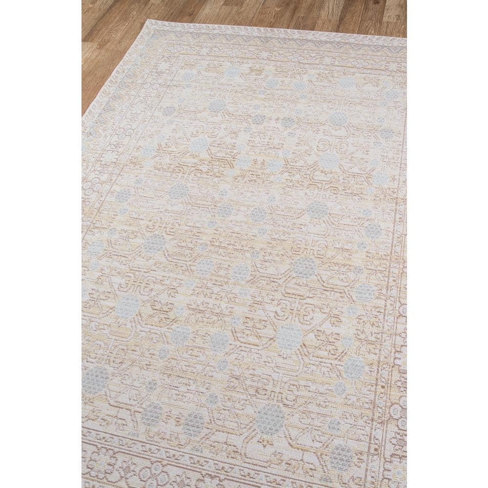 Modern Elegance Braided Blue Synthetic Rectangular Rug 5'3" x 7'3"