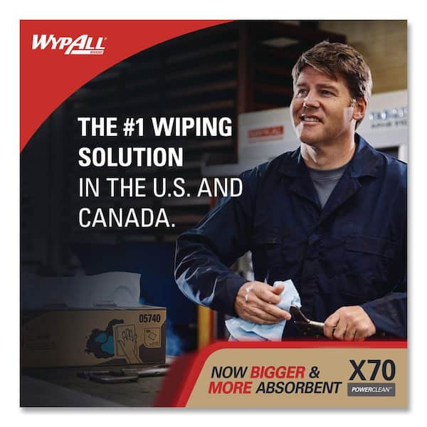 WYPALL X70 Jumbo Roll White Perforated Wipes (870-Count