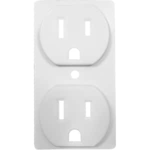 ColorCap 1-Gang White Duplex Outlet Wall Plate Accessory (4-Pack)