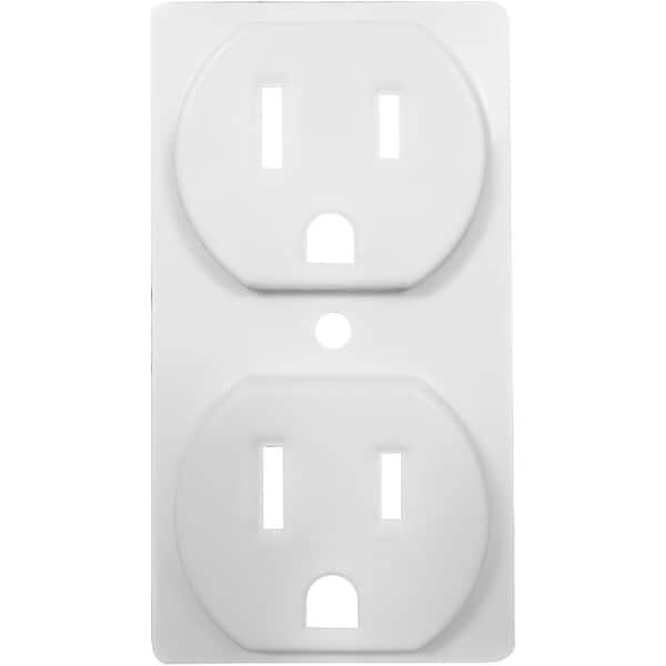AMERELLE ColorCap 1-Gang White Duplex Outlet Wall Plate Accessory (4-Pack)