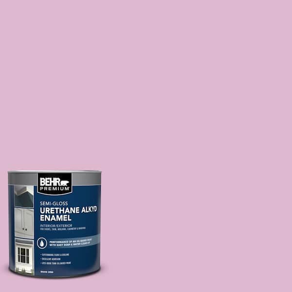 1 qt. #M120-3 Pink Wink Semi-Gloss Enamel Urethane Alkyd Interior/Exterior Paint