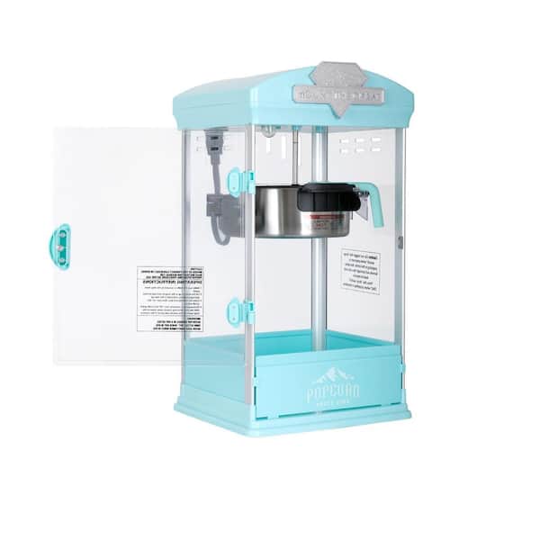 8 oz. Kettle 0.25 qt. Stainless Steel Not Stovetop Countertop Popcorn Popper with Warming Deck and Measuring Spoon