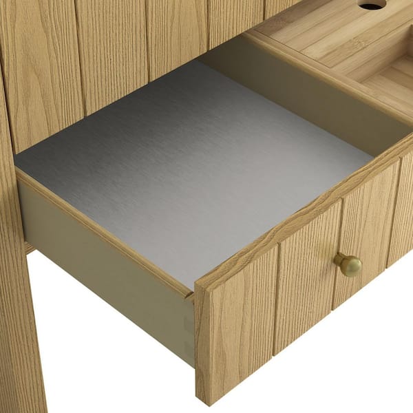Hudson 30.0 in. Single Bath Vanity in Light Natural Oak with Siberian Quartz Top