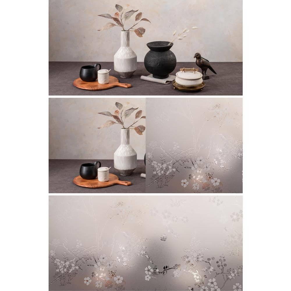 Blossom Frosted Decorative Privacy Window Film, 24" x 36"