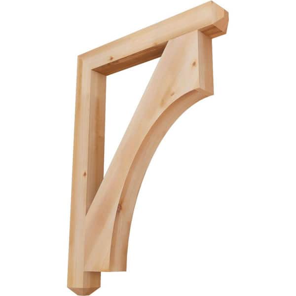 Ekena Millwork 3.5 in. x 44 in. x 32 in. Western Red Cedar Westlake Craftsman Smooth Bracket