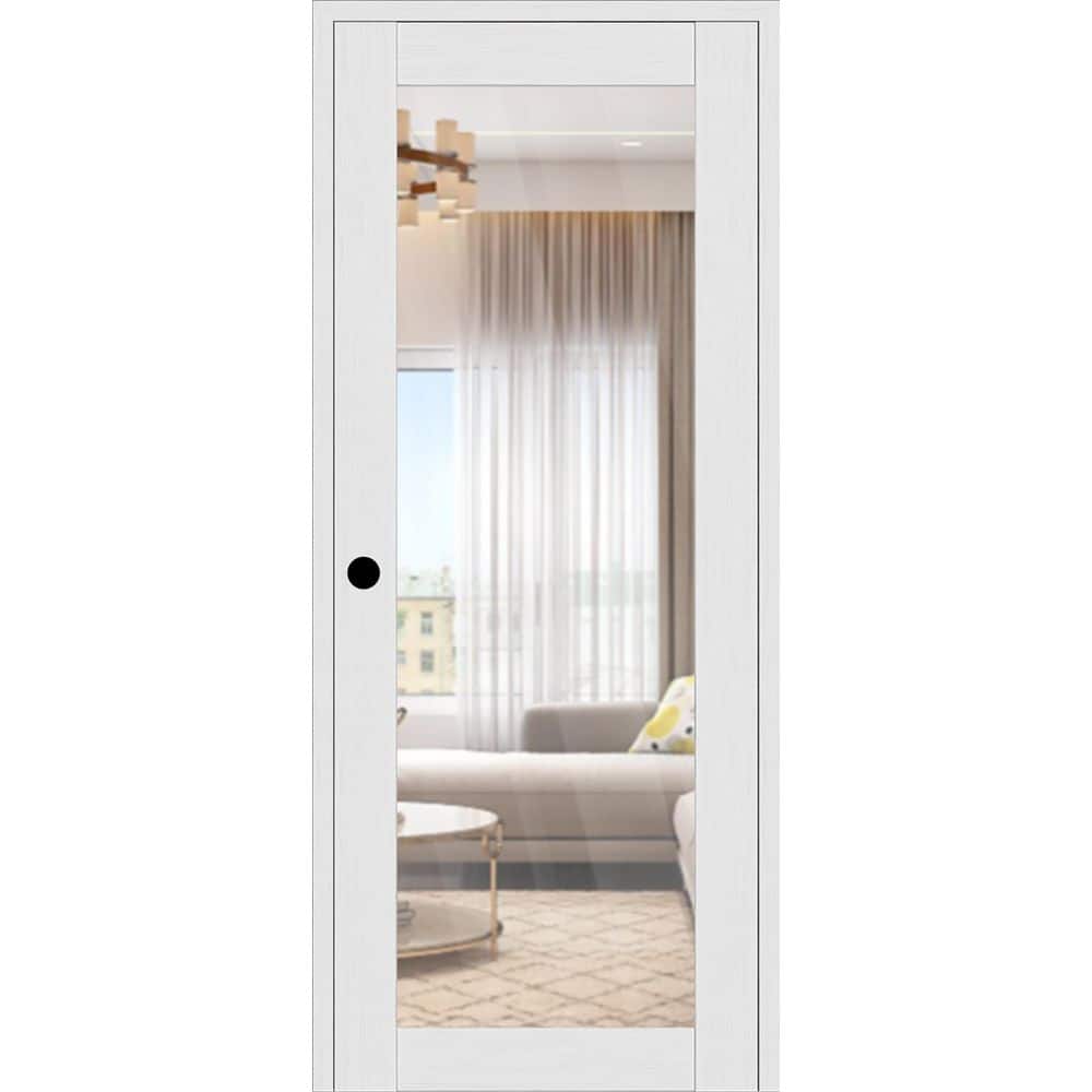 Paola 207 DIY-Friendly 28 in. x 84 in. Clear Glass Right-Handed Bianco Noble Wood Single Prehung Interior Door price history on PriceWatchPro
