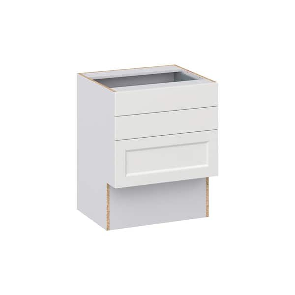 J COLLECTION Alton Painted White Recessed Assembled 24 in.W x 30 in.H x ...