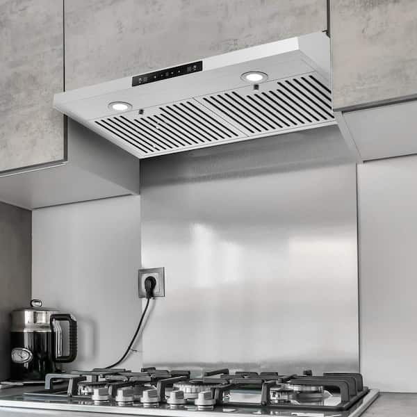 29.83 in. Ducted Under Cabinet Range Hood in Stainless Steel with 