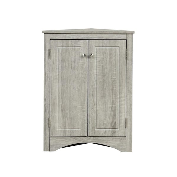 Miscool Anky 17.2 in. W x 17.2 in. D x 31.5 in. H Brown MDF Freestanding Bathroom Storage Linen Cabinet