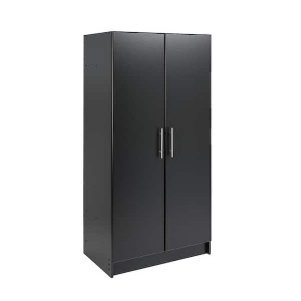 Prepac Wood Freestanding Garage Cabinet in Black (32 in. W x 65 in. H x 20 in. D)