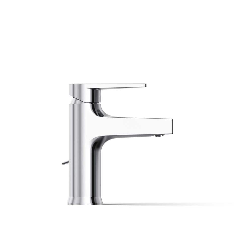 Polished Chrome Single-Handle Bathroom Sink Faucet