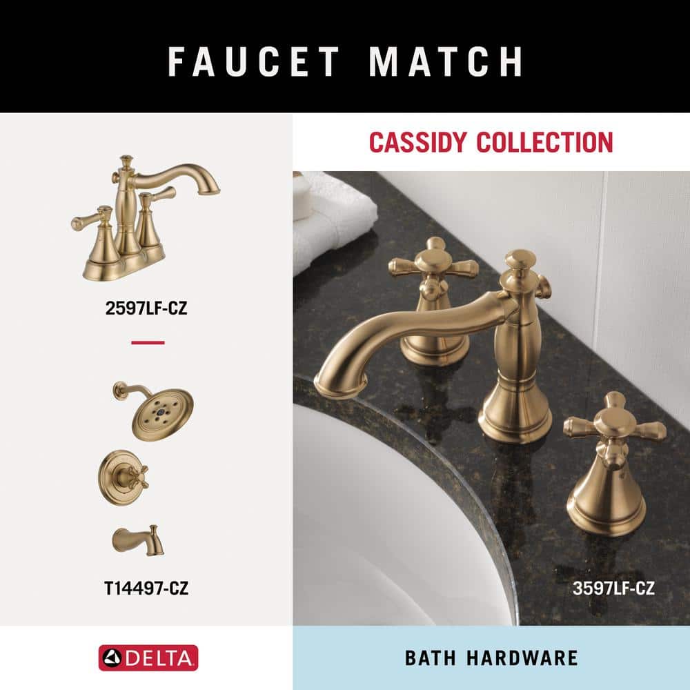 Champagne Bronze 3-Piece Bath Hardware Set with Towel Bar