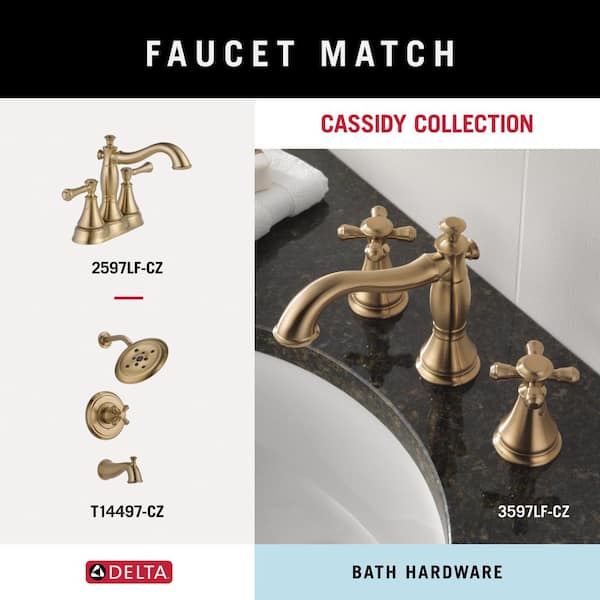 Cassidy 18 in. Towel Bar in Champagne Bronze w/ Glass Shelf