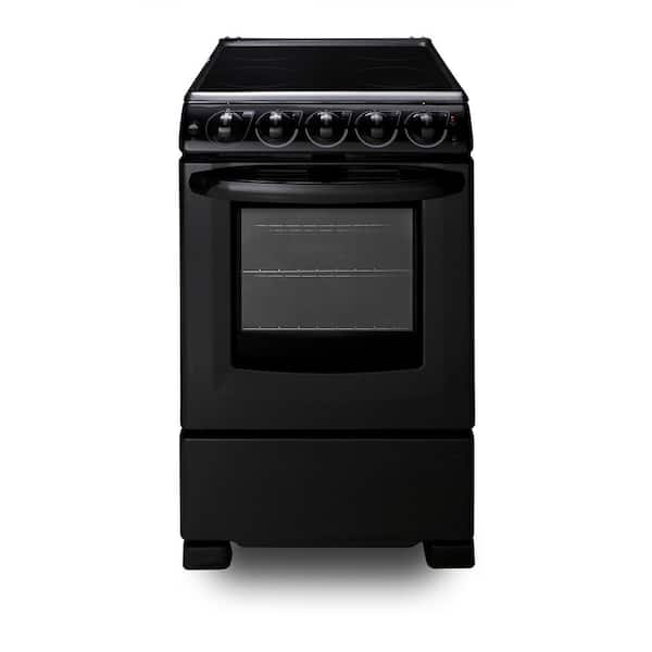 20 in. 2.3 cu.ft. Slide-In Electric Range in Black