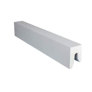 4 in. x 6 in. x 72 in. Single Threshold Shower Base/Curb in Gray