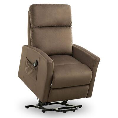 Brown Powel Lift Recliner Chair for Elderly Heavy Duty and Soft Fabric
