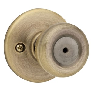 Defiant Simple Series Round Satin Nickel Keyed Entry Door Knob EVTFX200B -  The Home Depot