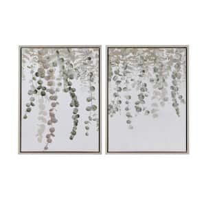 Anky 2-Piece Framed Art Print 25.5 in. x 19.5 in. Eucalyptus Framed Canvas Wall Decor Set