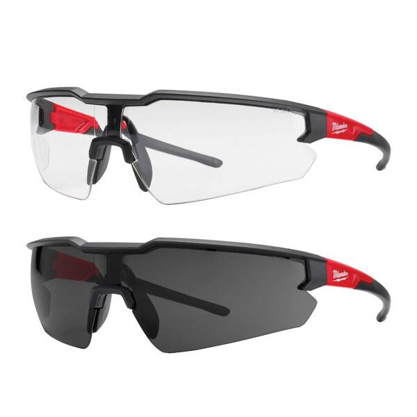 Milwaukee Safety Glasses with Clear Anti-Scratch Lenses and Safety