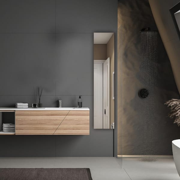 Royale 15 in. W x 70 in. H Rectangular Medicine Cabinet with Mirror Defogger, Removable 3X Magnifying Mirror,Right Hinge