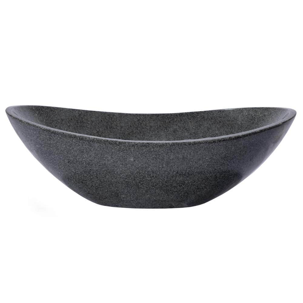 Sesame Gray Granite 20'' Canoe Vessel Sink