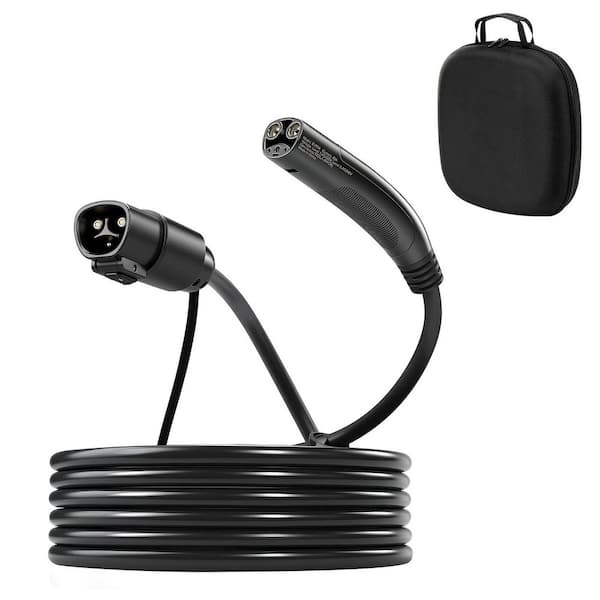 EV Charger Extension Cable for Tesla, 48Amp 21 ft. Max 240V 11.52 kW with NACS Plug, EV Extension Cord, Carrying Bag