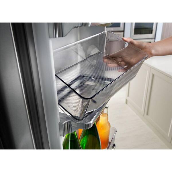 Kitchenaid 23 8 Cu Ft French Door Refrigerator In Black Stainless With Printshield Counter Depth Krfc704fbs The Home Depot Kitchenaid 23 8 Cu Ft French Door Refrigerator In Black Stainless With Printshield Counter Depth Krfc704fbs The Home Depot